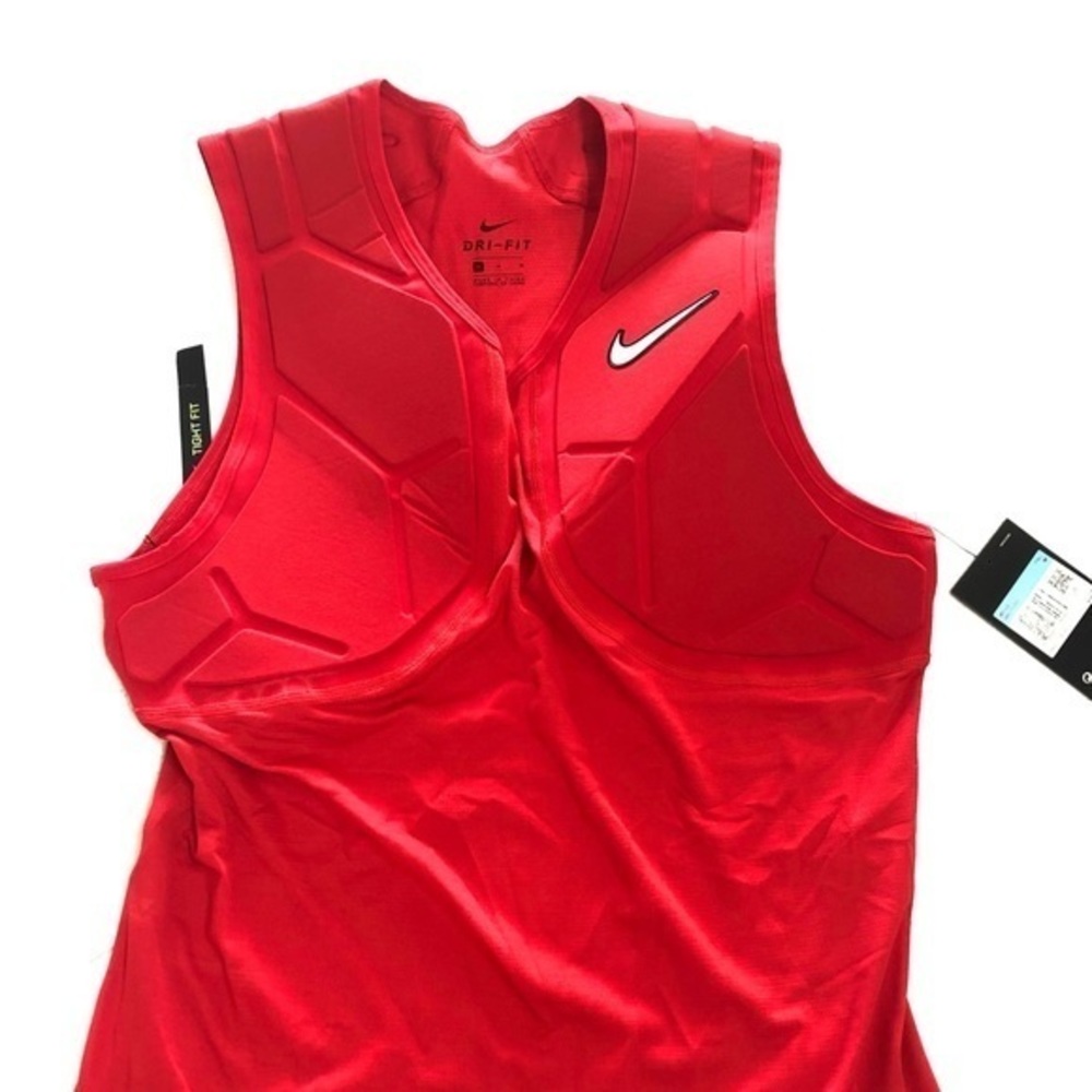NEW Nike Pro Vaporspeed Red Padded Sleeveless Football Shirt Size Medium